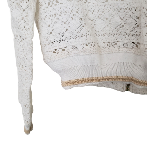 Anthropologie Hei Hei Cleo Lace Bomber Jacket XS - Picture 10 of 12